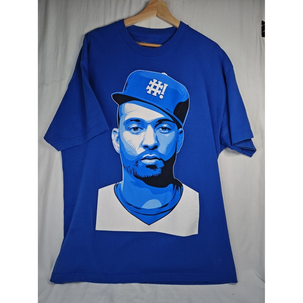 The Forest Lab LA Dodgers Matt Kemp Portrait Graphic T-Shirt Mens XL Blue Tee